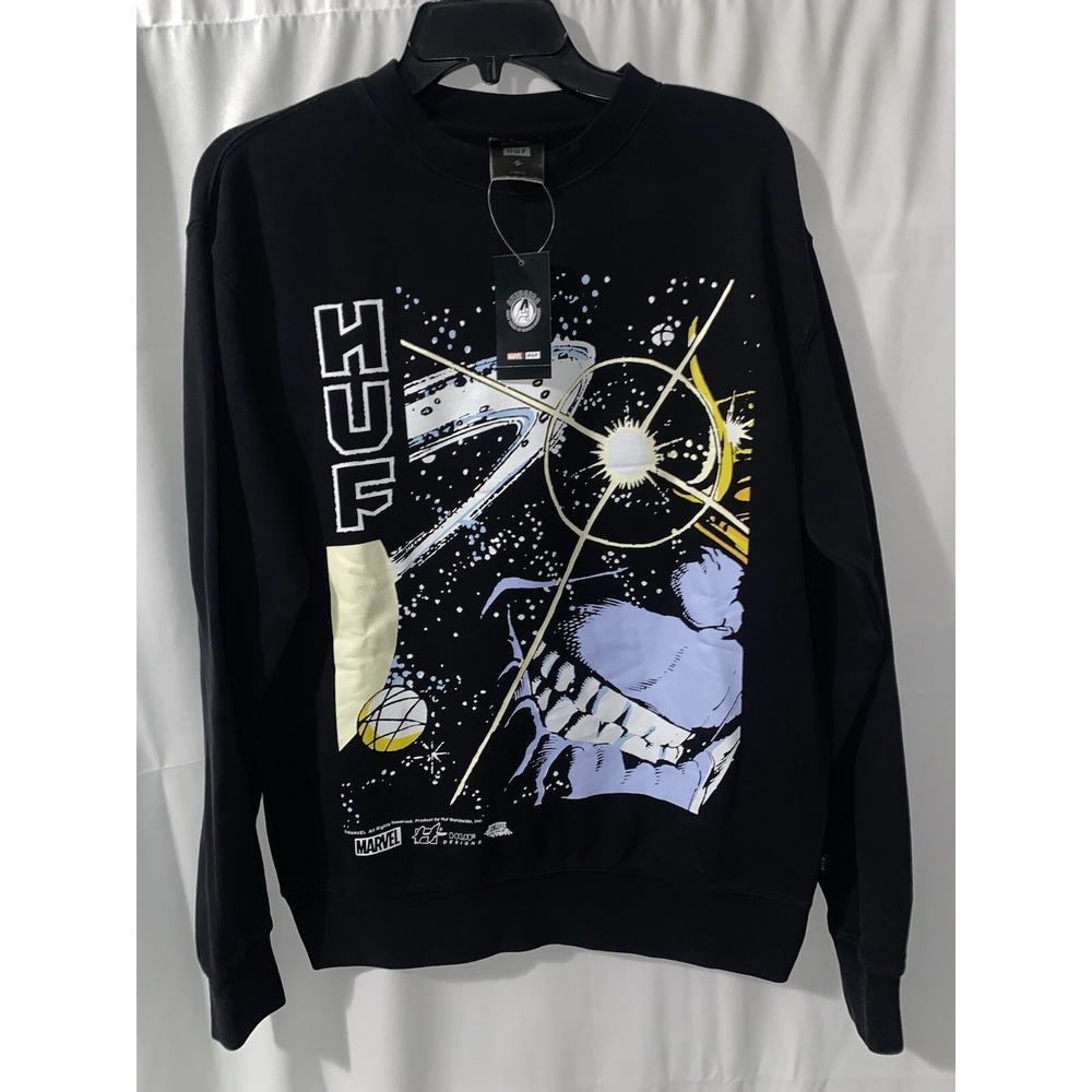 HUF x Marvel Avengers Thanos Eye Crewneck Sweatshirt Small NWT
